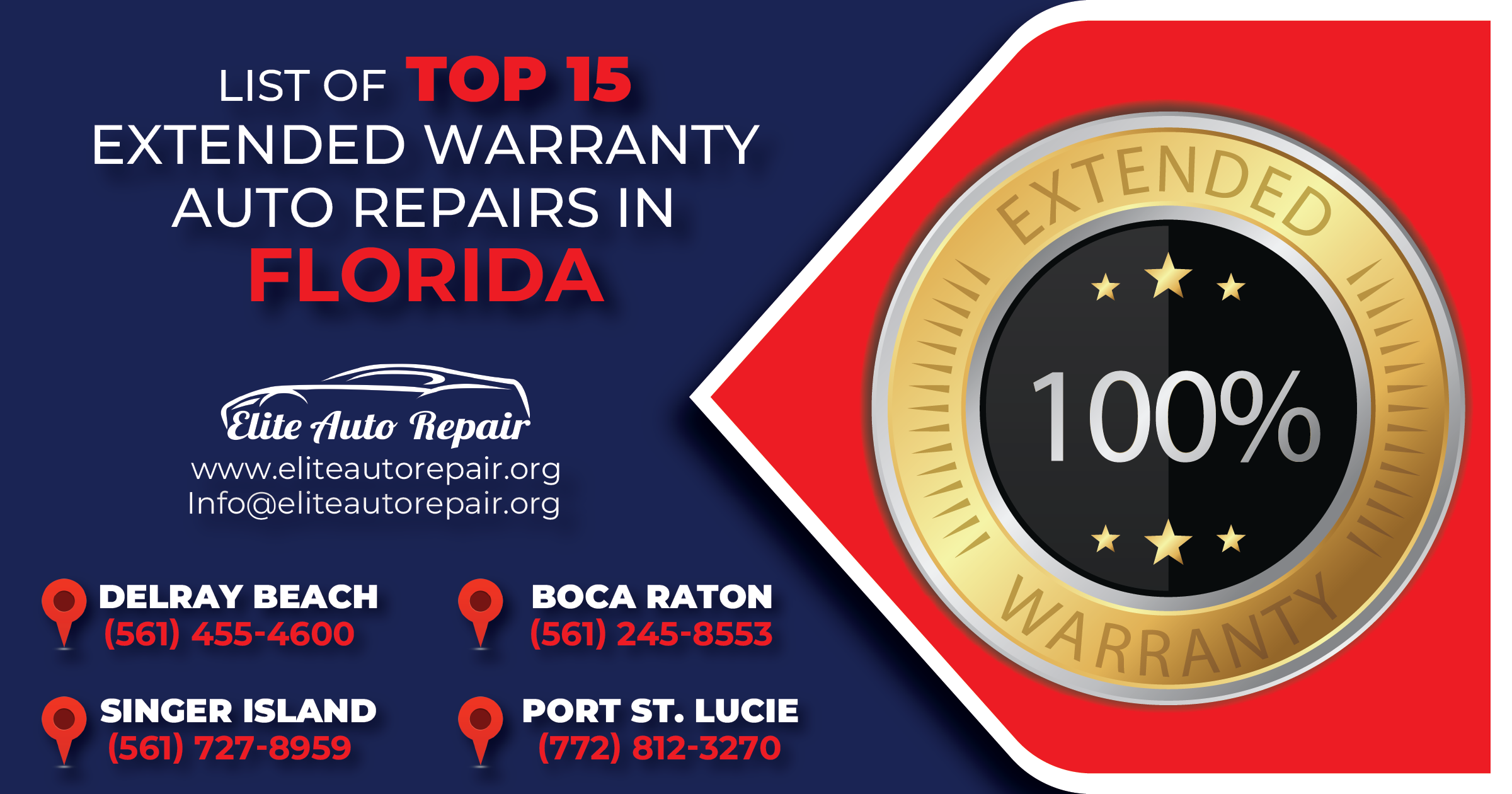 List of Top 15 Extended Warranty Auto Repairs in Florida