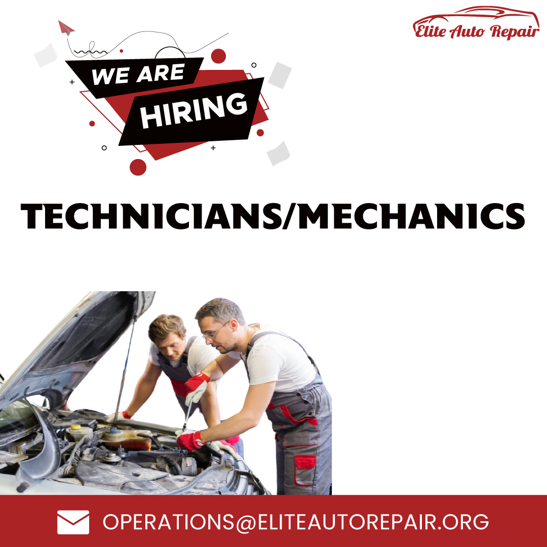 We Are Hiring Auto Technician / Mechanic